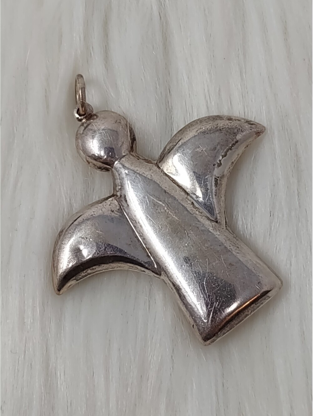 PAJ Sterling Silver Modernist Angel Pendant Thailand 10.6g